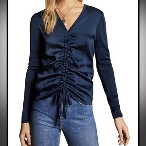NWT Ted Baker Ruched Detail Long Sleeve Jumper Top